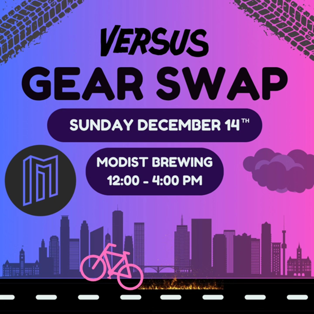 versus gear swap, sunday december fourteenth, modist brewing, noon to four
