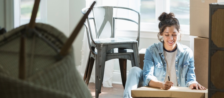 Young woman making a list