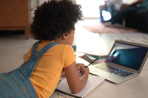 Young student studying